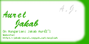 aurel jakab business card